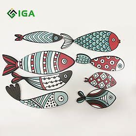 Mua Bộ Tranh Color Fisher Treo Tường Trang Trí Phòng Khách  Phòng Ngủ  Phòng Ăn- Tặng Kèm Băng Dính 3M Siêu Dính