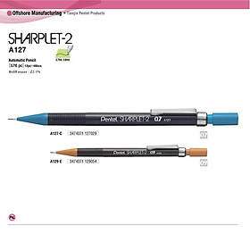 Bút chì kim kỹ thuật Pentel thân nhựa trong 0.7/0.9mm - A127/A129