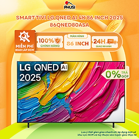 Mua Smart Tivi LG QNED AI 4K 43 Inch 43QNED80ASA/ 50 Inch 50QNED80ASA/ 55 Inch 55QNED80ASA /65 Inch 65QNED80ASA/ 75 Inch 75QNED80ASA/ 86 Inch 86QNED80ASA - Hàng Chính Hãng - Mới 100