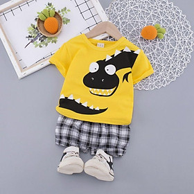 Bộ bé trai áo thun cotton và quần đũi mềm từ 8kg đến 18kg