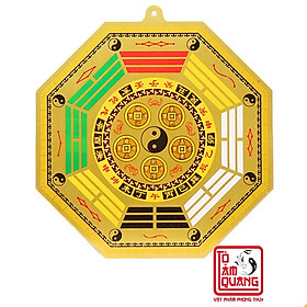 Mua Gương bát quái phẳng ngũ hoàng thái cực hóa giải sát khí - bằng đồng nguyên chất - TÔ TÂM QUANG