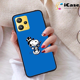 Ốp lưng iCase dành cho Realme 9 chất liệu viền dẻo lưng cứng nhám TPU có hai lỗ xỏ dây đeo in nổi 4D hình bộ sưu tập Snoopy 15