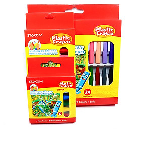 Bộ sáp màu không bẩn tay cao cấp 6/ 12/ 24 màu. Sáp tẩy được