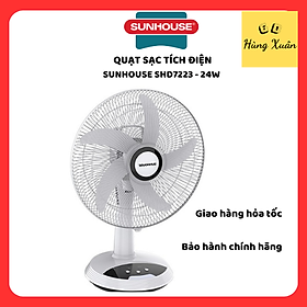 Quạt Sạc Tích Điện Sunhouse SHD7223 (24W) - Hàng Chính Hãng