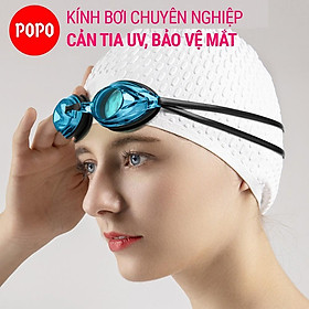 Kính bơi người lớn POPO 1154G,1154 cho nam,nữ thi đấu chống tia UV, chống lóa