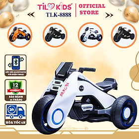 Xe máy điện trẻ em, xe moto điện cho bé TILO KIDS TLK-8888 có 2 chỗ ngồi, kết nối bluetooth siêu ngầu
