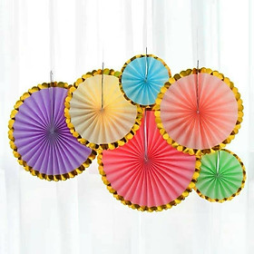Mua Bộ Quạt Giấy Treo Tường Màu Thường và Ép Kim