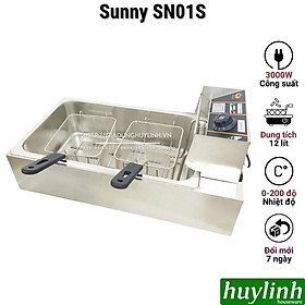 Mua Bếp chiên nhúng đơn ngập dầu Sunny SN01S - Dung tích 12 lít - 2 rổ chiên