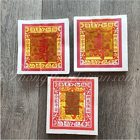 Mua Bộ sắp giấy chữ THỌ (Sầu Cắm) trong thờ cúng (100 tờ/sấp)