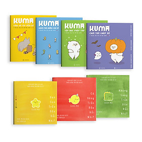 Combo 7 Cuốn Ehon Nhật Bản Bán Tốt Bao Gồm: Bộ 4 Cuốn Kuma Làm Quen Với Môn Toán + Bộ 3 Cuốn Ehon "Đi Đâu Thế" (Ehon Nuôi Dưỡng Tâm Hồn / Sách Thiếu Nhi Phát Triển Trí Tuệ Và Giác Quan Cho Trẻ Từ 0 -10 Tuổi)