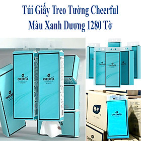 Mua Túi Khăn Giấy Rút Cheerful Màu Xanh Dương 1280 Tờ Treo Tường Tiện Dụng