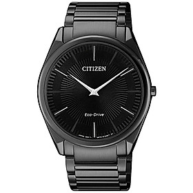 Đồng Hồ Nam Citizen Siêu Mỏng Dây Thép Không Gỉ AR3079-85E - Mặt Đen (Sapphire)