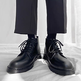 Giày đốc nam cổ cao da mềm, đế cao khâu đế thanh lịch, giày boots da nam - 41