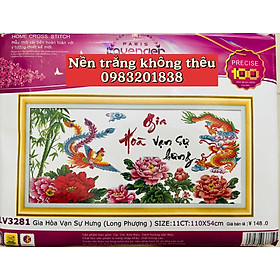 Mua Tranh thêu chữ thập Gia hoà vạn sự hưng LV3281  kích thước 110 x 54cm