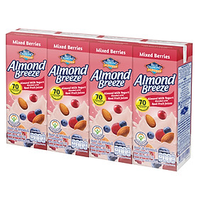 SỮA CHUA UỐNG ALMOND BREEZE MIXED BERRIES (170ml x 4 hộp)
