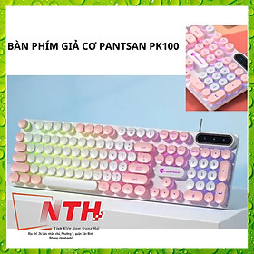 Bàn phím máy tính gaming giả cơ PANTSAN PK100 có dây nút tròn Led 7 màu