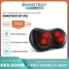 Gối Massage Đa Năng KingTech KP-315 - Máy Mát xa Toàn Thân Nhiệt Hồng Ngoại - Chuyên Sâu Cho Cổ, Vai Gáy, Lưng Dưới, Đùi, Chân - Sử Dụng Tại Nhà, Văn Phòng, Trên Ô Tô - Quà Tặng Cho Bạn Bè, Người Thân