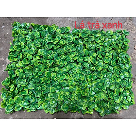 Mua Tấm cỏ nhựa làm tường cây giả - Lá trà xanh - kích thước 40x60cm - tấm vỉ cỏ nhựa trang trí tường