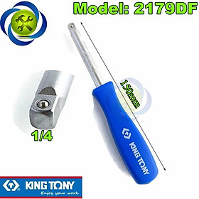 Mua Cán vặn đầu tuýp 1/4 Kingtony 2179DF tổng chiều dài 150mm cán nhựa xanh