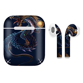 Mua Miếng dán skin chống bẩn cho tai nghe AirPods in hình Rồng Dragon - dra031 (bản không dây 1 và 2)