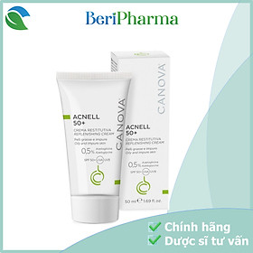 Canova Kem Giảm Mụn Ban Ngày Dành Cho Da Mụn, Da Nhạy Cảm ACNELL 50+ Replenishing Cream 50ml