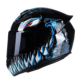 Motorcycle Helmet Full Face Rapid Street Helmet Unisex Adult Cool Rider Equipment Four Seasons New Street Touring Motorcycle Helmet Style D Size L