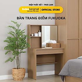 Mua Bàn Trang Điểm FUKUOKA Kính Cường Lực An Toàn Kích Thước 79 7 x 49 7 x 135 cm | Index Living Mall | Nội Thất Nhập Khẩu Thái Lan