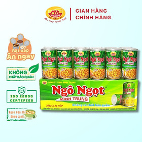 Ngô Ngọt Minh Trung 320g Không Chất Bảo Quản - Thùng 24 Lon Ngô Ngọt 24