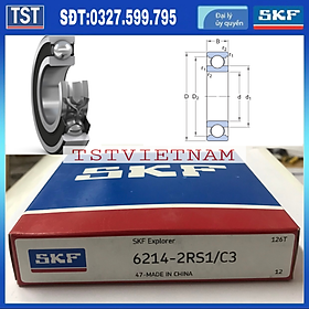 Vòng bi bạc đạn SKF 6214-2RS1/C3