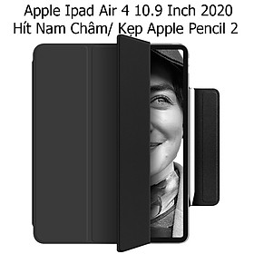 Bao Da Cover Nam Châm Dành Cho Apple Ipad Air 4 10.9 Inch 2020 Quai Kẹp Apple Pencil 2