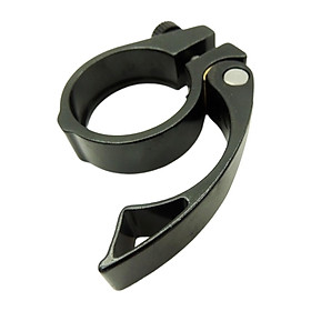 Bike Seat Post Clamp, Black Folding  Seatpost Clamp for Mountain Bike, Road  Parts Replacement