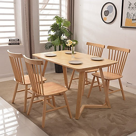 Mua Bộ bàn ăn gỗ sồi 4 ghế thanh lịch DI-331A