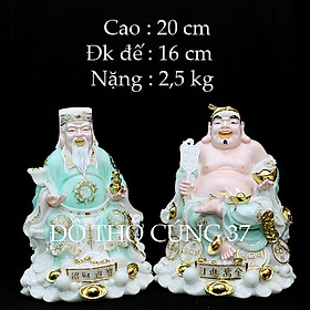 Mua   Cao 20 cm   TƯỢNG THẦN TÀI - THỔ ĐỊA XANH NGỌC   Bột đá + composite  