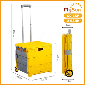 Mua Xe đẩy kéo đi chợ dã ngoại du lịch gấp gọn cỡ lớn MySun