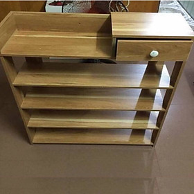 Mua Kệ giày bằng gỗ  A240 kiểu đứng 5 tầng  cao 80cm x rộng 60cm x sâu 24cm  gỗ tự nhiên được xử lý trống mối mọt  tủ giày đa tầng để được nhiều loại giày dép  guốc  kệ giày đa năng với tủ nhỏ chứa nhiều đồ dụng nhỏ  treo thêm chìa khóa  ô dù  áo mưa