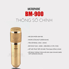 Mua Micro Livestream BM900 Thu Âm Hát Karaoke Chuyên nghiệp
