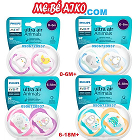 Ty ngậm thông khí Ultra air thương hiệu Philips Avent dòng Lime