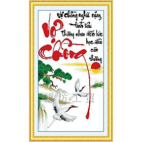 Tranh thêu chữ thập Vợ chồng 222350