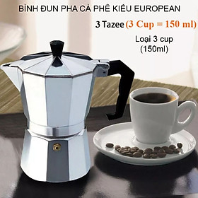 Bình đun pha cà phê 3 Cup-150 ml kiểu pha European