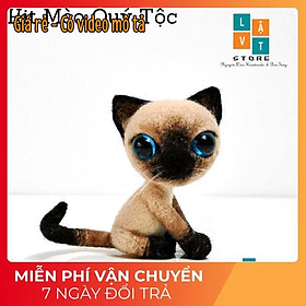 Bộ Len Chọc Làm Mèo Xiêm Quý Tộc - Needle Felting Cat - Handmade, diys