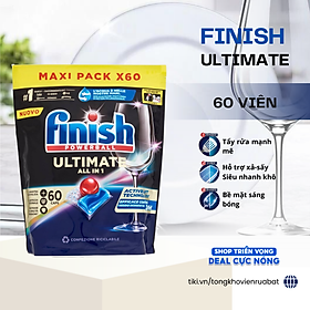 Viên rửa bát Finish Quantum Ultemate 60 viên