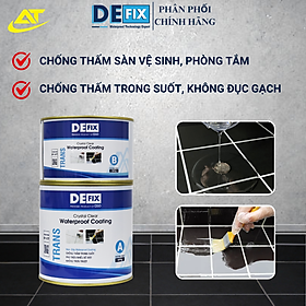 Mua Chống thấm trong suốt 2 thành phần  chống thấm sàn bê tông  sàn đã ốp gạch #Bộ 1Lít