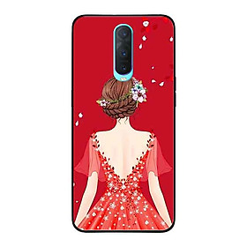 Ốp Lưng in cho Oppo R17 Pro Mẫu Cô Gái Váy Đỏ - Hàng Chính Hãng