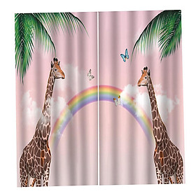 3D Curtains 59x65inch Window Drapes for Bedroom Living Room 2 Panels A