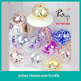 Set 5 bóng có hạt kim tuyến size 25cm, siêu xinh