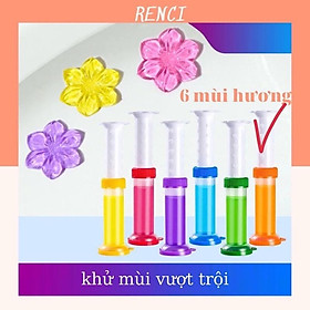 Gel thơm làm sạch khử mùi vệ sinh Diệt khuẩn khử trùng bồn cầu hình bông hoa