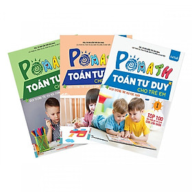 Combo 3 Cuốn Sách POMath Toán tư duy Cho Trẻ Em 4 - 6 tuổi (Tập 1, 2, 3) (Học Kèm App MCBooks Application) (Quét Mã QR Để Nhận Quà) Tặng Bút Hoạt Hình Kute) (Tặng Thước Đo Chiều Cao)
