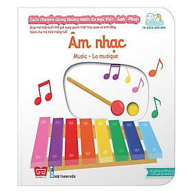 Cuốn sách giúp bé phát triển tư duy logic về vận động: Sách Chuyển Động - Song Ngữ A-V: Music - Âm Nhạc