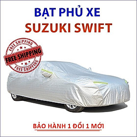 Bạt che phủ xe ô tô 5 chỗ Suzuki Swift chống nắng mưa, bạt trùm xe ô tô vải dù 3 lớp chống nóng không thấm nước