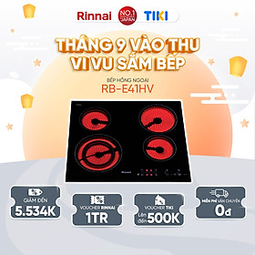 Bếp hồng ngoại Rinnai RB-E41HV mặt kính Schott 6000W - Hàng chính hãng.